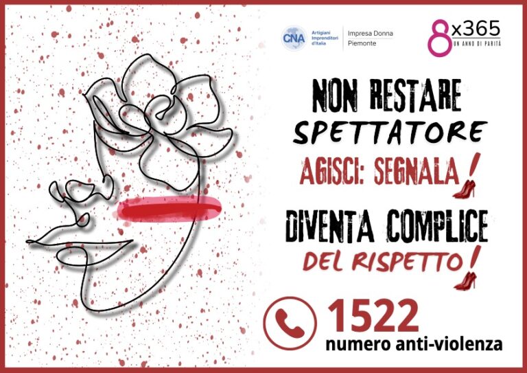 25 Novembre: CNA Piemonte contro la violenza sulle donne